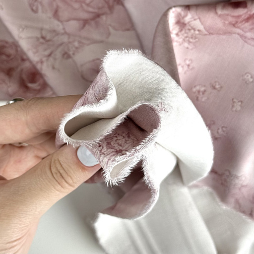 картинка Вискозный шелк "Нега" роз от интернет магазина