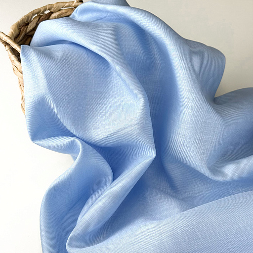 картинка Ткань плательная "Тенсел-лен" цвет голубой от интернет магазина