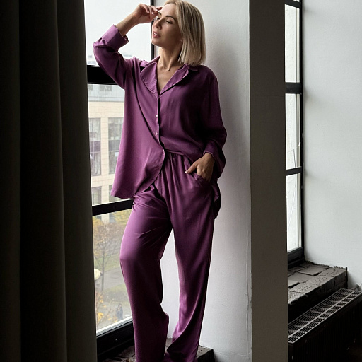 картинка Шелк вискозный цвет орхидея от интернет магазина