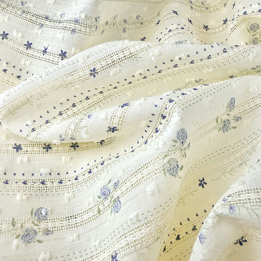 картинка Хлопок "Прованс" голубые цветочки от интернет магазина