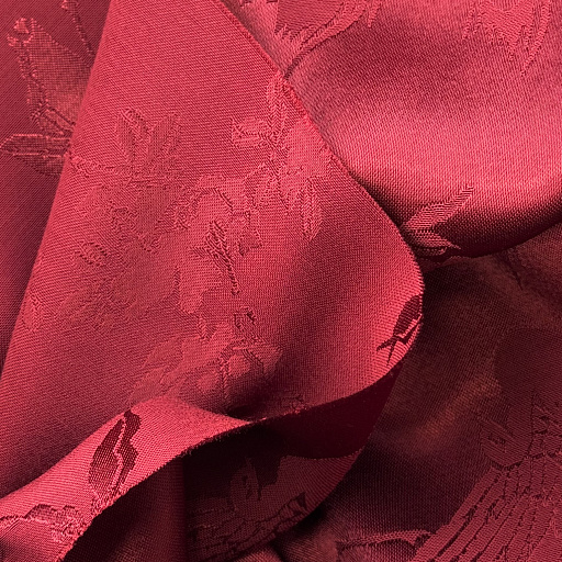 картинка Вискозный шелк жаккардовый "Императорский павлин" бордо от интернет магазина