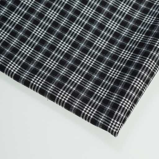 картинка Ткань костюмная клетка чб от интернет магазина