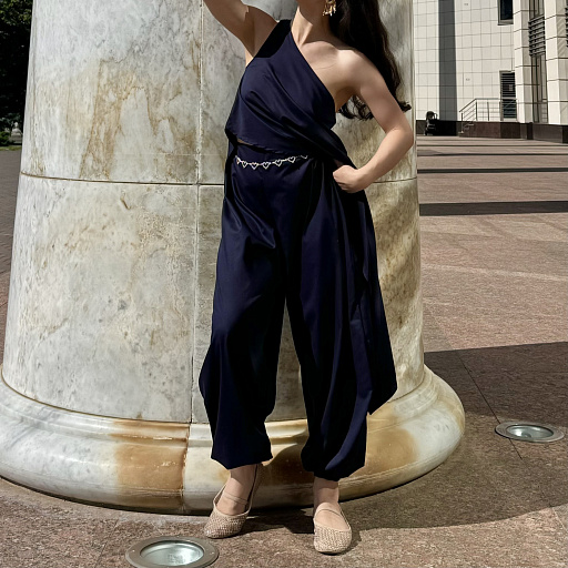 картинка Бамбук - сатин цвет темно-синий от интернет магазина