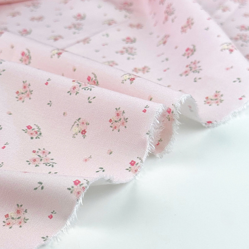 картинка Ткань плательная "Розочки" розовые от интернет магазина