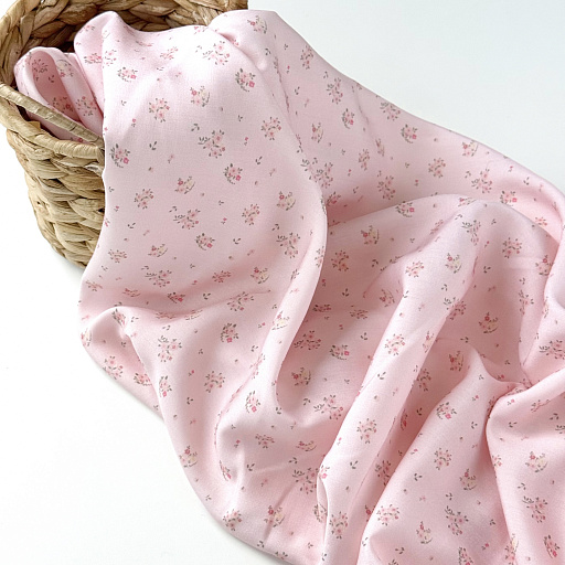 картинка Ткань плательная "Розочки" розовые от интернет магазина