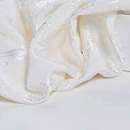 Вискозный шелк жаккардовый "Дракон"  белый