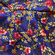 Поплин "Тропики" син