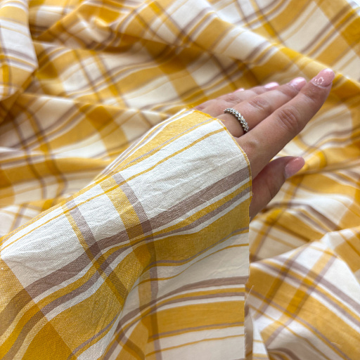 картинка Сорочечная "Клетка" желтая от интернет магазина