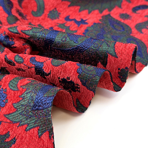 картинка Жаккард "Винтаж" красный от интернет магазина