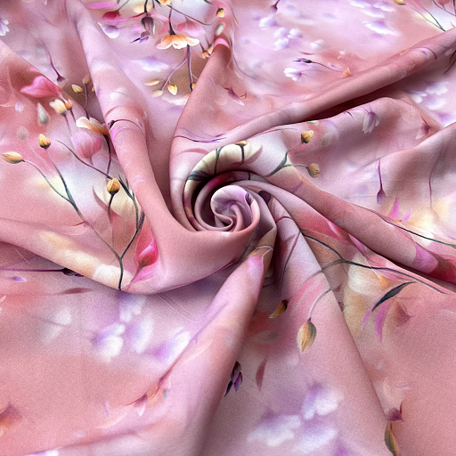 картинка Ткань плательная "Пробуждение" роз от интернет магазина