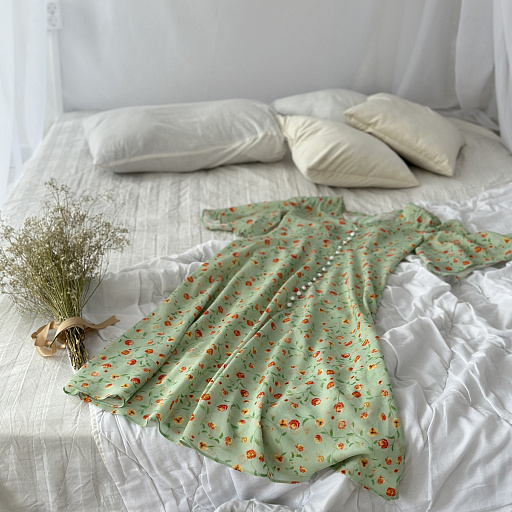 картинка Ткань плательная "Ева" цвет зеленый от интернет магазина