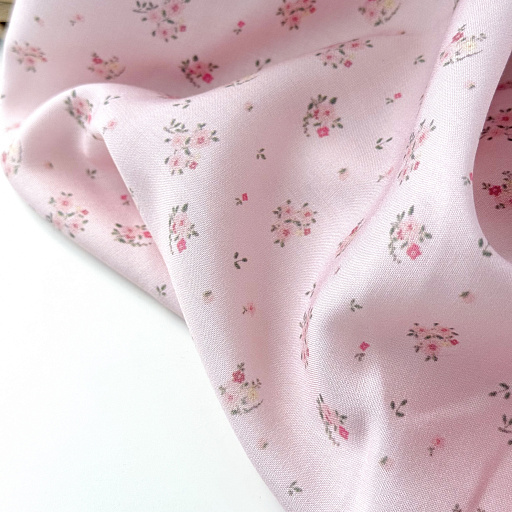 картинка Ткань плательная "Розочки" розовые от интернет магазина