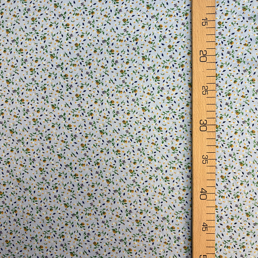 картинка Ткань плательная "Голубые цветочки" от интернет магазина