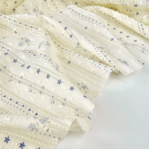 картинка Хлопок "Прованс" голубые цветочки от интернет магазина