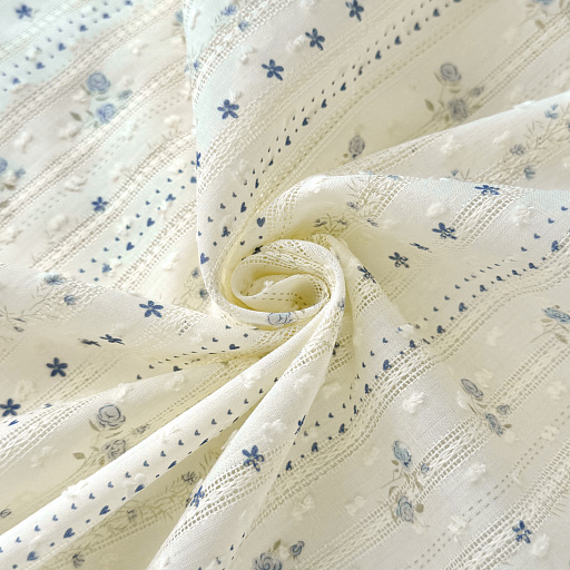 картинка Хлопок "Прованс" голубые цветочки от интернет магазина