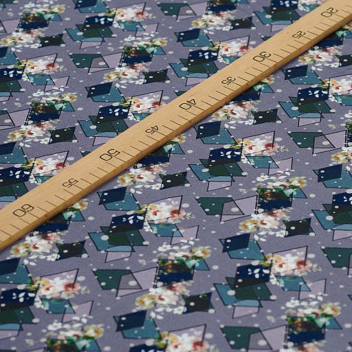 картинка Вискозный шелк "Калейдоскоп" фиол от интернет магазина