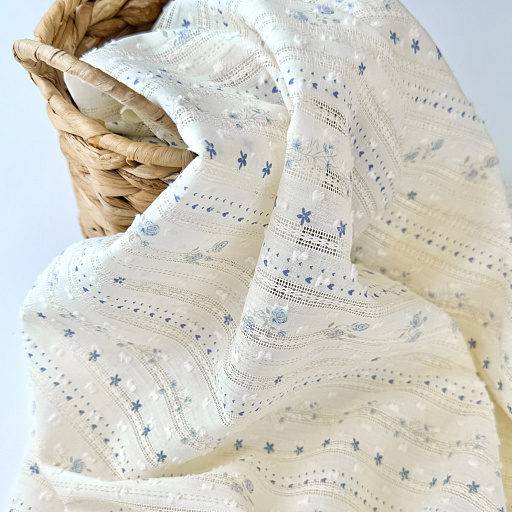 картинка Хлопок "Прованс" голубые цветочки от интернет магазина