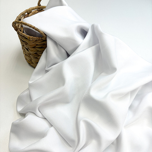 картинка Штапель однотон БЕЛЫЙ от интернет магазина