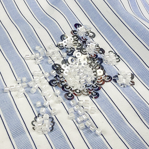 картинка Сорочечная полоска голубая с вышивкой от интернет магазина