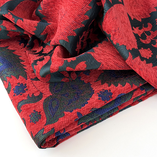 картинка Жаккард "Винтаж" красный от интернет магазина