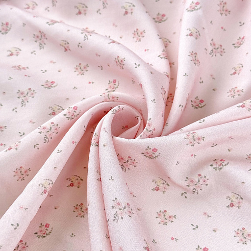 картинка Ткань плательная "Розочки" розовые от интернет магазина