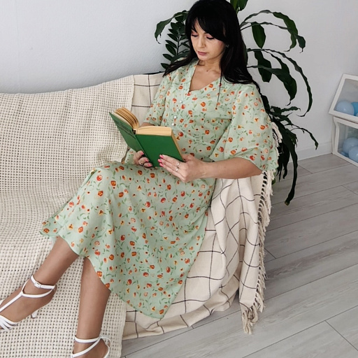 картинка Ткань плательная "Ева" цвет зеленый от интернет магазина