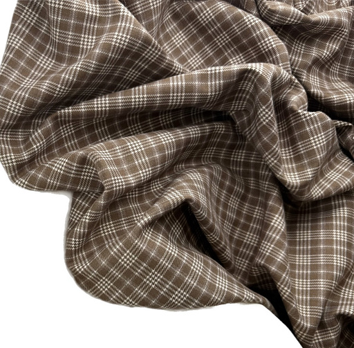 картинка Ткань костюмная клетка беж от интернет магазина