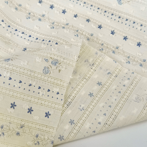 картинка Хлопок "Прованс" голубые цветочки от интернет магазина