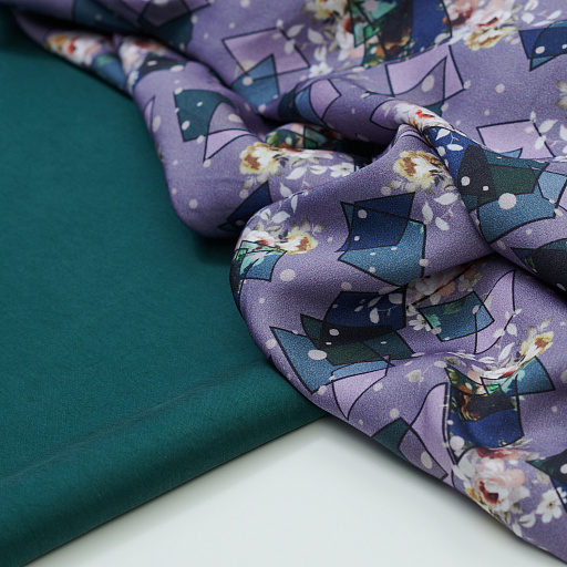 картинка Вискозный шелк "Калейдоскоп" фиол от интернет магазина