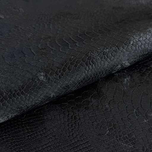 картинка Эко-кожа "Питон" черная от интернет магазина