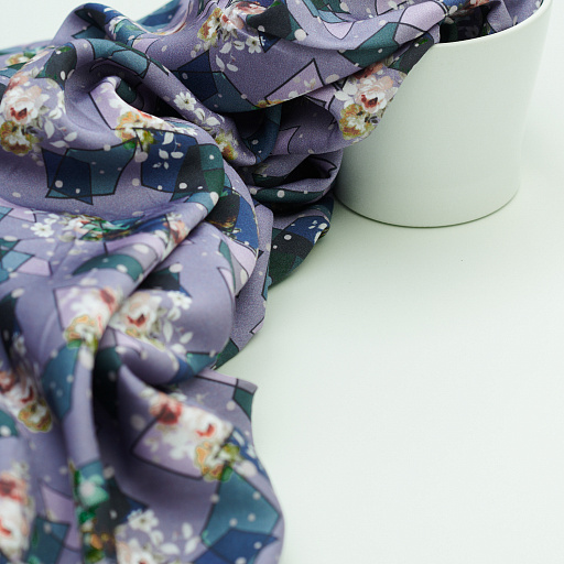 картинка Вискозный шелк "Калейдоскоп" фиол от интернет магазина