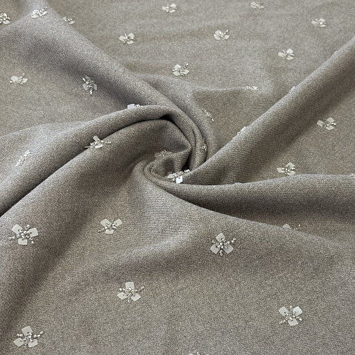 картинка Ткань костюмная "Сайма" бежевый от интернет магазина